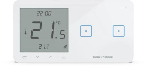 TECH STEROWNIKI Przewodowy włącznik światła podw. z regulatorem pokojowym czarny WSR-02MP Tech Sterowniki