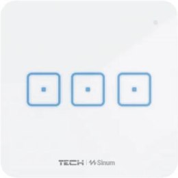 TECH STEROWNIKI Przewodowy włącznik trójpolowy czarny WS-03M Tech Sterowniki