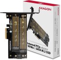 AXAGON Adapter Axagon PCEM2-D PCIe NVME + SATA M.2