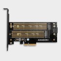 AXAGON Adapter Axagon PCEM2-D PCIe NVME + SATA M.2