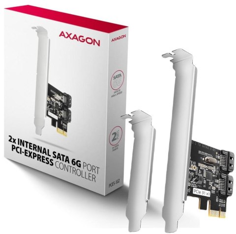 AXAGON Kontroler Axagon PCES-SJ2 PCIe 2x wewnętrzny port SATA