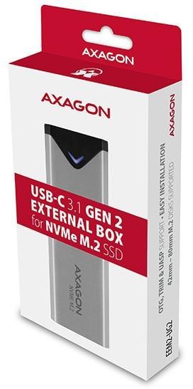 AXAGON Obudowa dysku M.2 Axagon EEM2-UG2 USB-C 3.2 Gen 2 M.2 NVMe
