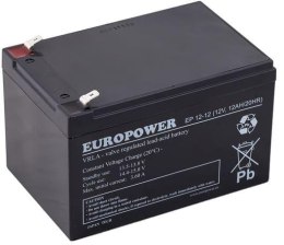 EUROPOWER Akumulator AGM EUROPOWER serii EP 12V 12Ah (Żywotność 6-9 lat)