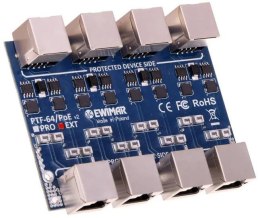 EWIMAR 4-kanałowy moduł ogranicznika przepięć sieci LAN Gigabit Ethernet EWIMAR PTF-64-EXT/PoE