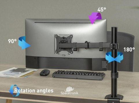 SPACETRONIK Uchwyt biurkowy przegubowy na 1 monitor Spacetronik SPA-112