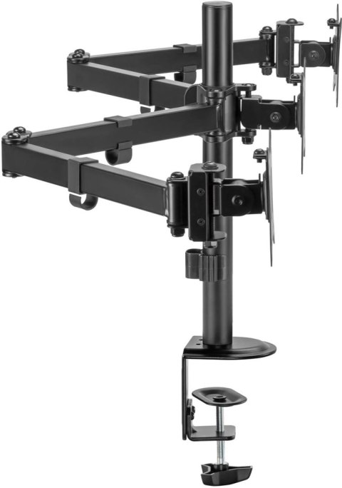 SPACETRONIK Uchwyt biurkowy przegubowy na 3 monitory Spacetronik SPA-130