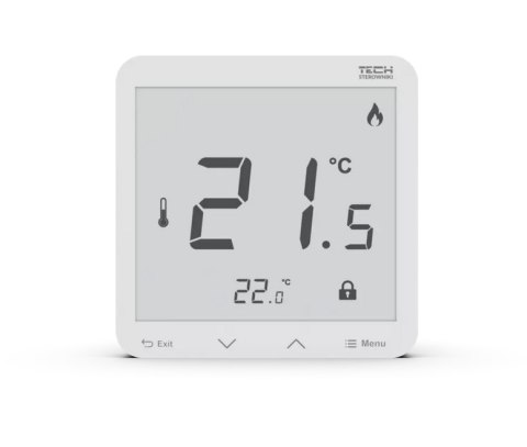 TECH STEROWNIKI Bezprzewodowy regulator pokojowy biały R-8S PLUS Tech Sterowniki