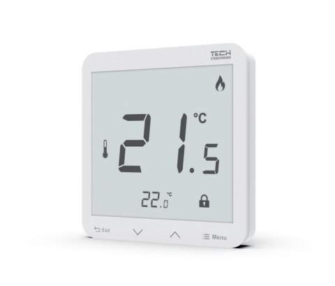 TECH STEROWNIKI Bezprzewodowy regulator pokojowy biały R-8S PLUS Tech Sterowniki