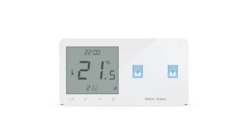 TECH STEROWNIKI Bezprzewodowy regulator pokojowy z włącznikiem rolet biały WZR-02L Tech Sterowniki