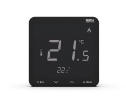 TECH STEROWNIKI Bezprzewodowy regulator pokojowy zasilany 230v dopuszkowy czarny R-8PZ PLUS Tech Sterowniki
