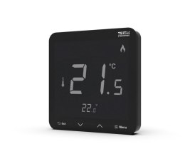 TECH STEROWNIKI Bezprzewodowy regulator pokojowy zasilany 230v dopuszkowy czarny R-8PZ PLUS Tech Sterowniki