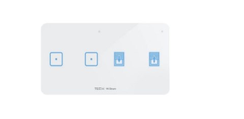 TECH STEROWNIKI Przewodowy dwupolowy włącznik światła i rolet czarny WSZ-22MP Tech Sterowniki