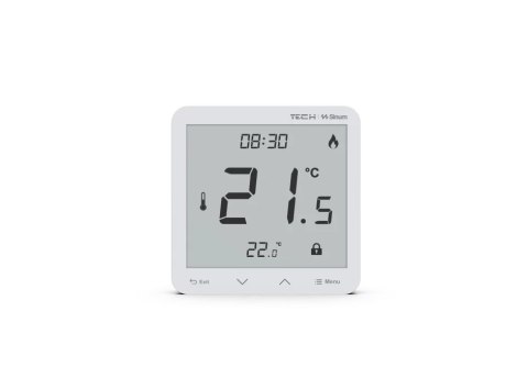 TECH STEROWNIKI Przewodowy regulator pokojowy sinum biały R-S3 Tech Sterowniki