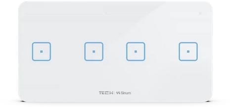 TECH STEROWNIKI Przewodowy włącznik czteropolowy czarny WSS-22M Tech Sterowniki