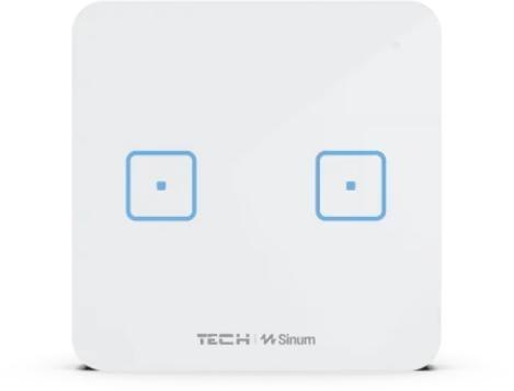 TECH STEROWNIKI Przewodowy włącznik dwupolowy czarny WS-02M Tech Sterowniki