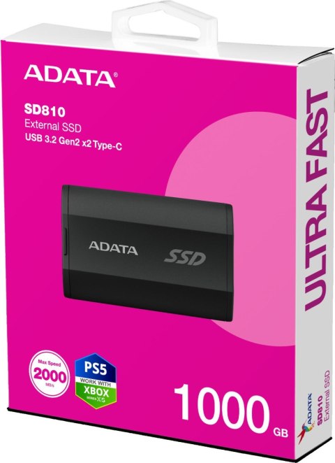 ADATA Dysk SSD Adata SD810 External 1TB USB3.2 czarny