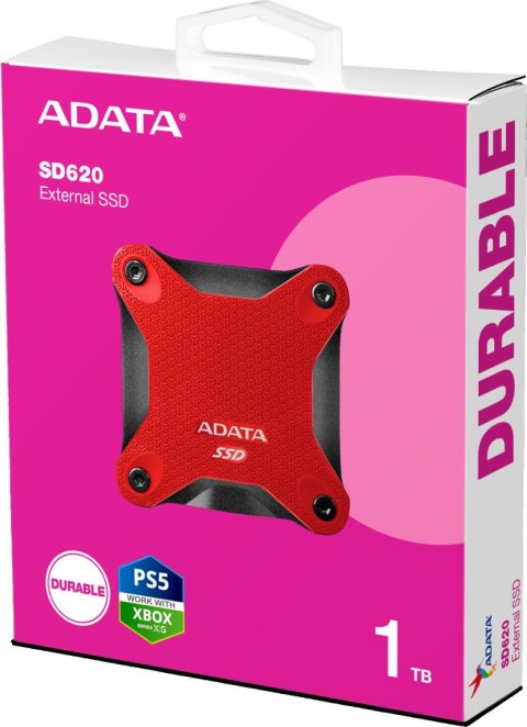 ADATA Dysk Zewnętrzny SSD Adata SD620 1TB czerwony