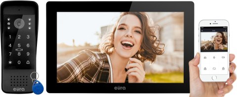 EURA WIDEODOMOFON EURA VDP-86A3 - monitor 10" czarny TUYA