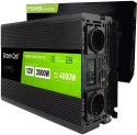 GREEN CELL PRZETWORNICA NAPIĘCIA Green Cell PowerInverter LCD 12V / 230V 2000W/4000W CZYSTA SINUSOIDA