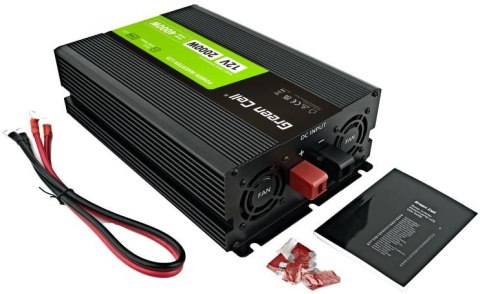 GREEN CELL PRZETWORNICA NAPIĘCIA Green Cell PowerInverter LCD 12V / 230V 2000W/4000W CZYSTA SINUSOIDA