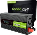 GREEN CELL PRZETWORNICA NAPIĘCIA Green Cell PowerInverter LCD 12V / 230V 500W/1000W CZYSTA SINUSOIDA