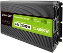GREEN CELL PRZETWORNICA NAPIĘCIA Green Cell PowerInverter LCD 24V / 230V 3000/6000W CZYSTA SINUSOIDA
