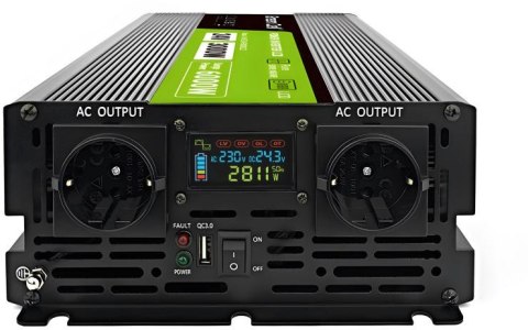 GREEN CELL PRZETWORNICA NAPIĘCIA Green Cell PowerInverter LCD 24V / 230V 3000/6000W CZYSTA SINUSOIDA