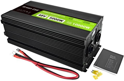 GREEN CELL PRZETWORNICA NAPIĘCIA Green Cell PowerInverter LCD 48V / 230V 5000/10000W CZYSTA SINUSOIDA
