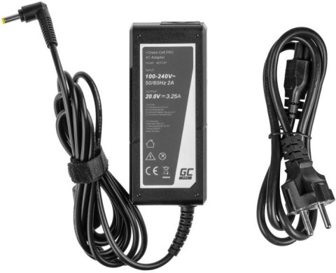 GREEN CELL ZASILACZ ŁADOWARKA DO LAPTOPA LENOVO Green Cell PRO AD123P 20V 3,25A 65W 4,0mm/1,7mm