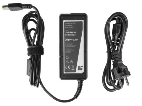 GREEN CELL ZASILACZ ŁADOWARKA DO LAPTOPA LENOVO Green Cell PRO AD38AP 20V 3,25A 65W Slim Tip