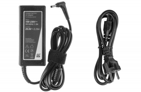 GREEN CELL ZASILACZ ŁADOWARKA DO LAPTOPA LENOVO Green Cell PRO AD76P 20V 2,25A 45W 4,0mm/1,7mm