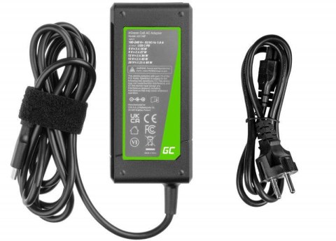 GREEN CELL ZASILACZ ŁADOWARKA DO LAPTOPA UNIWERSALNA APPLE Green Cell PRO AD134P 20V 3,25A 65W USB-C