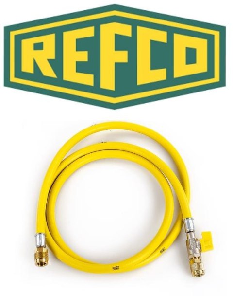 REFCO Wąż serwisowy z zaworem odcinającym REFCO CA-CL-60-Y (150 cm / 1/4" x 1/4")
