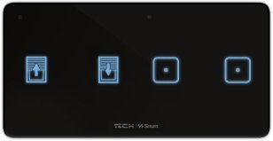 TECH STEROWNIKI Bezprzewodowy dwupolowy włącznik światła i rolet czarny WSZ-22L Tech Sterowniki