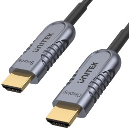 UNITEK Kabel HDMI Unitek C11032DGY optyczny HDMI 2.1 AOC 8K 120Hz 40m