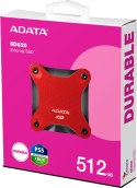 ADATA Dysk Zewnętrzny SSD Adata SD620 512GB czerwony