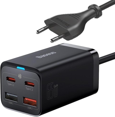 BASEUS ŁADOWARKA SIECIOWA Baseus GaN 3 Pro Desktop Charger CCGP040101 65W 2x USB-A 2x USB-C PD 3.0 QC 4.0