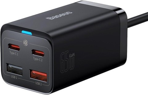 BASEUS ŁADOWARKA SIECIOWA Baseus GaN 3 Pro Desktop Charger CCGP040101 65W 2x USB-A 2x USB-C PD 3.0 QC 4.0