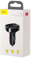 BASEUS TRANSMITER FM ŁADOWARKA SAMOCHODOWA Baseus Enjoy S-09A 3.4A 2x USB-A microSD BT 4.2
