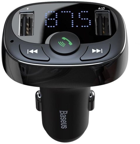 BASEUS TRANSMITER FM ŁADOWARKA SAMOCHODOWA Baseus Enjoy S-09A 3.4A 2x USB-A microSD BT 4.2
