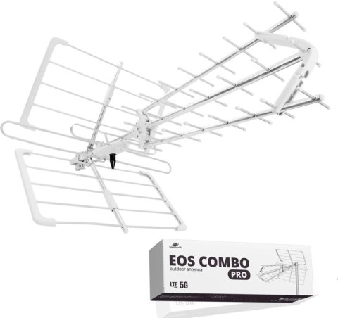 SPACETRONIK Antena kierunkowa DVB-T2 Spacetronik EOS PRO Combo UHF+VHF LTE 5G (biała)
