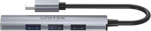 UNITEK Adapter Unitek H1208B Hub USB-C 1*USB-A 5Gbps, 3*USB-A 2.0
