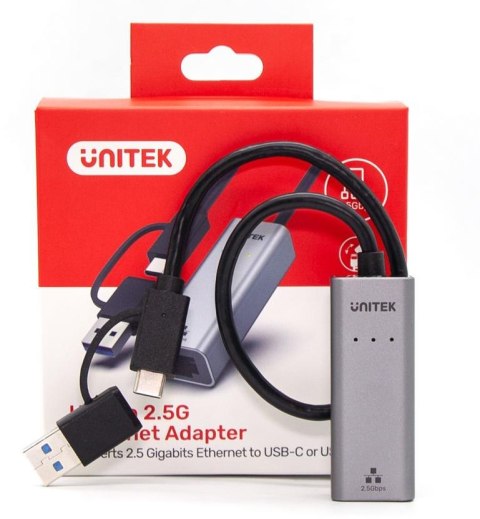UNITEK Adapter Unitek U1313C USB-A/C na RJ45 2.5G Ethernet