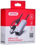 UNITEK Adapter Unitek U1313C USB-A/C na RJ45 2.5G Ethernet