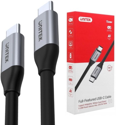 UNITEK Kabel USB Unitek USB-C na USB-C 10Gbps 4K 60Hz 20V/5A