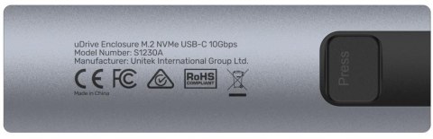 UNITEK Obudowa dysku Unitek S1230A M.2 NVMe/SATA 10Gbps