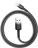 BASEUS KABEL USB-A / Lightning iPhone Baseus Cafule CALKLF-AG1 50cm Apple 2.4A CZARNO-SZARY W OPLOCIE