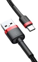 BASEUS KABEL USB-A / USB-C Baseus Cafule CATKLF-A91 50cm 3A QC 3.0 CZARNO-CZERWONY W OPLOCIE