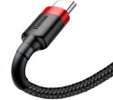 BASEUS KABEL USB-A / USB-C Baseus Cafule CATKLF-A91 50cm 3A QC 3.0 CZARNO-CZERWONY W OPLOCIE