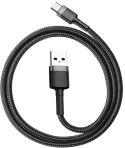 BASEUS KABEL USB-A / USB-C Baseus Cafule CATKLF-AG1 50cm 3A QC 3.0 CZARNO-SZARY W NYLONOWYM OPLOCIE